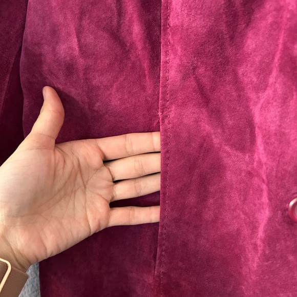 Vintage Pendleton Magenta Suede Leather Jacket - Picture 5 of 6
